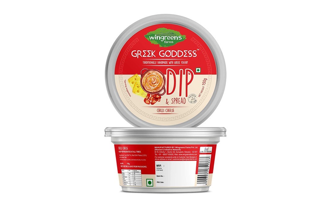 Wingreens Farms Greek Goddess Dip & Spread Chilli Cheese   Cup  150 grams